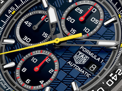 Tag Heuer Formula 1 CBZ2080.FT8091 Red Bull Racing Men's 44mm Automatic Chronograph – Titanium Case, Blue Rubber Strap, 200M