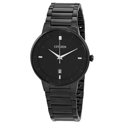 Citizen Quartz Black Dial Black-Plated Men’s Watch BI5017-50E – 40mm Stainless Steel Case, Black Ion-Plated Bracelet, Date Display, 50M Water Resistance | Luxero Exclusive