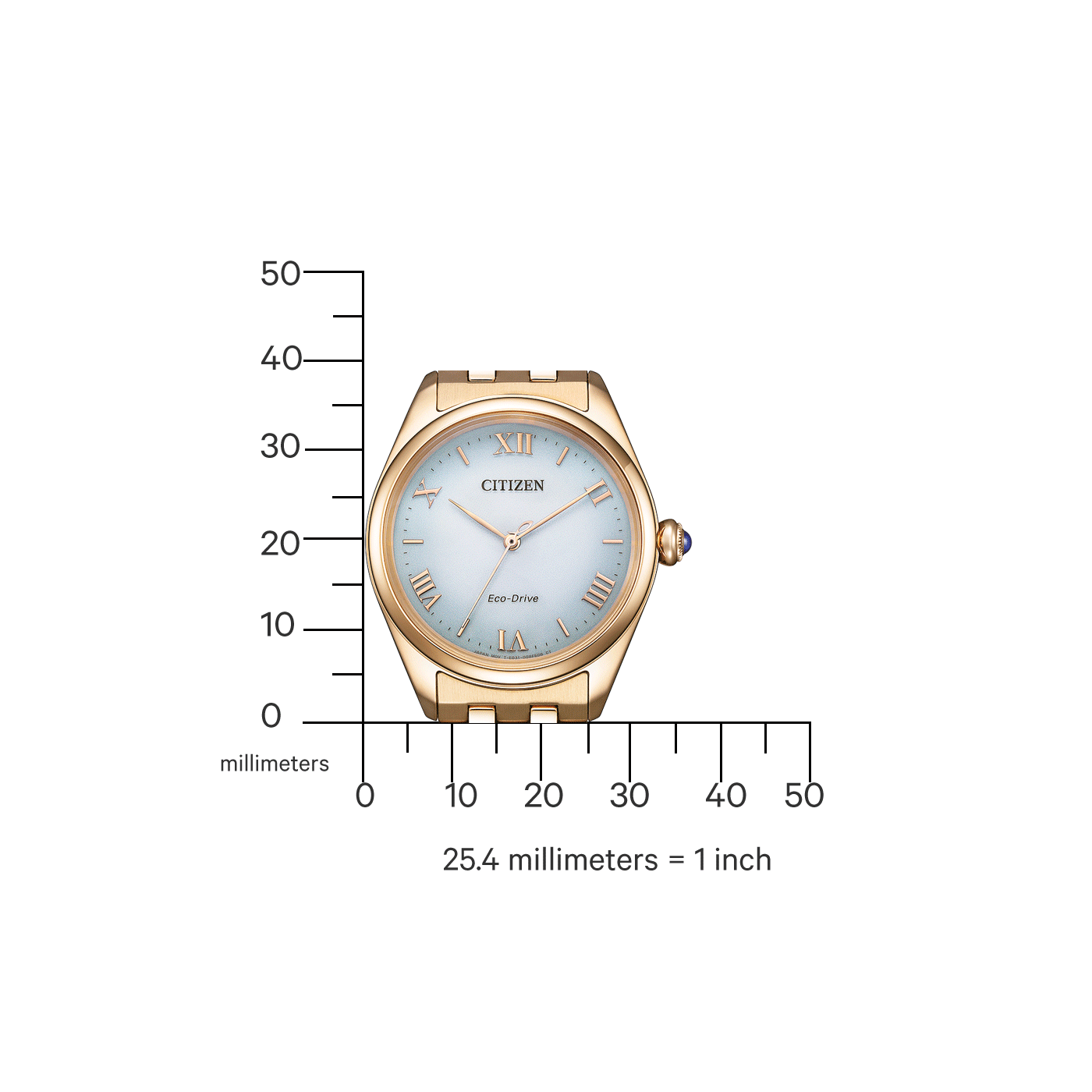 Citizen L EM1143-81X Women's Eco-Drive Watch – Elegant Rose Gold-Tone with Light Green Dial
