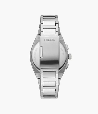 Fossil Everett Chronograph Quartz Men’s Watch FS5795 – 42mm Blue Dial, Silver-Tone Stainless Steel Bracelet, Date Display, 50M Water Resistance