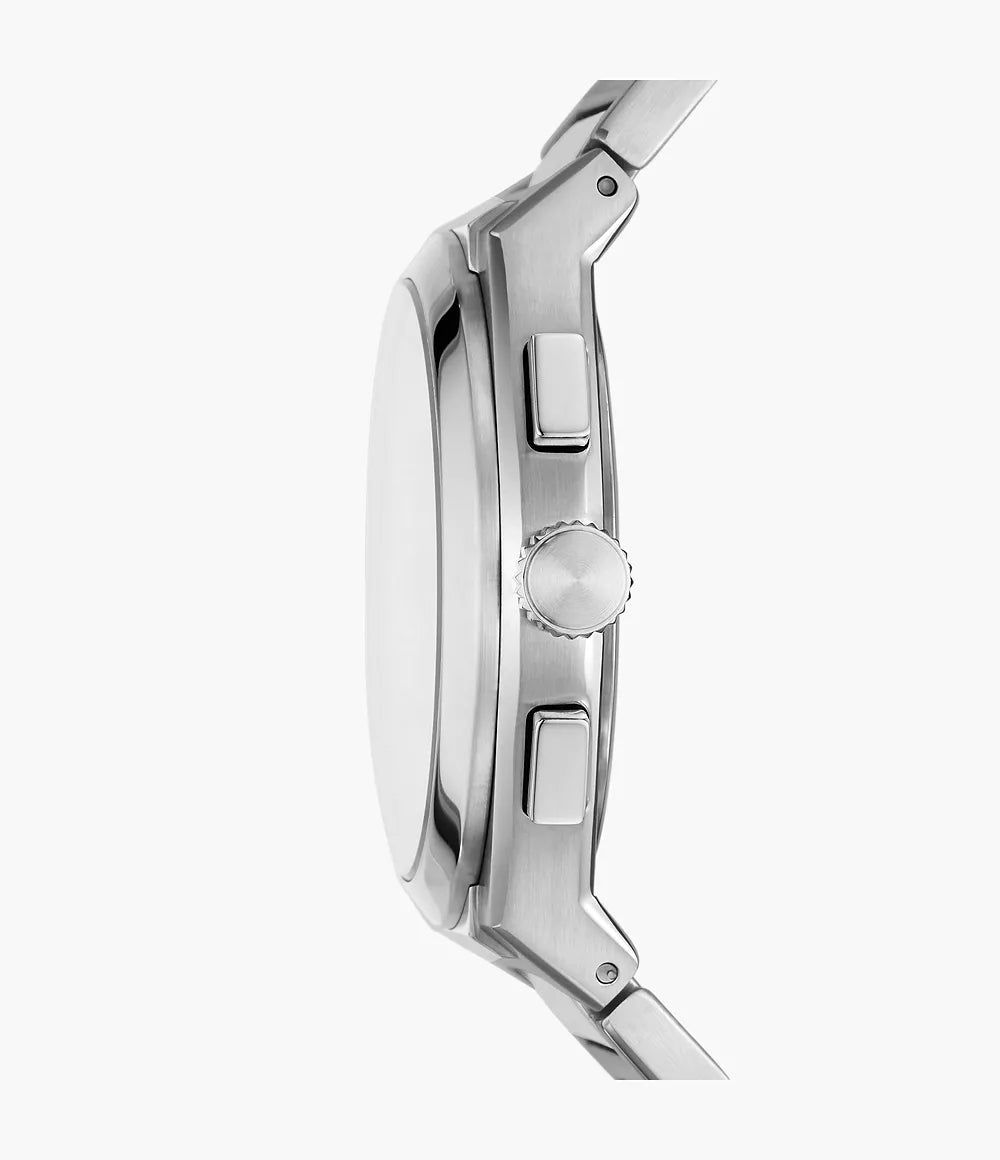 Fossil Everett Chronograph Quartz Men’s Watch FS5795 – 42mm Blue Dial, Silver-Tone Stainless Steel Bracelet, Date Display, 50M Water Resistance