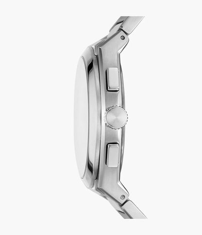 Fossil Everett Chronograph Quartz Men’s Watch FS5795 – 42mm Blue Dial, Silver-Tone Stainless Steel Bracelet, Date Display, 50M Water Resistance