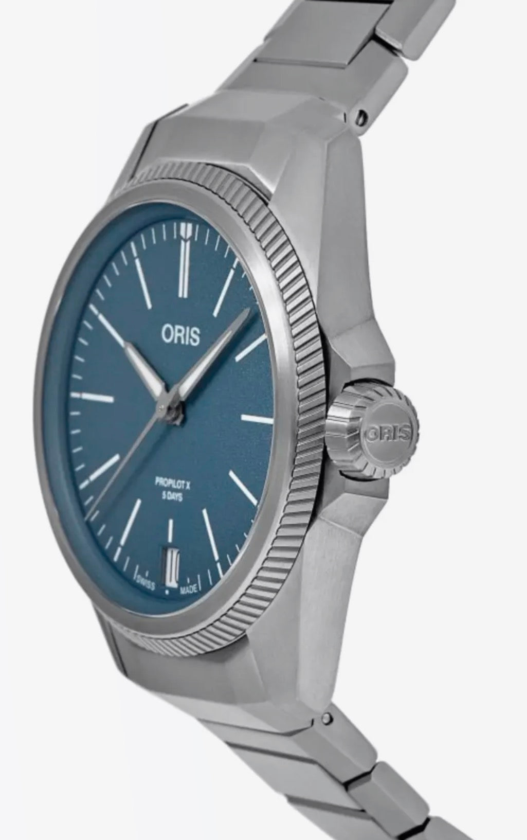 Oris ProPilot X Calibre 400 Blue Dial Titanium Automatic Men’s Watch – 01 400 7778 7155-07 7 20 01TLC