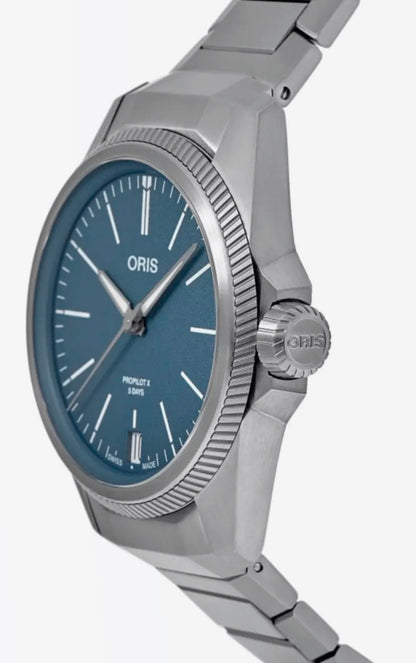 Oris ProPilot X Calibre 400 Blue Dial Titanium Automatic Men’s Watch – 01 400 7778 7155-07 7 20 01TLC
