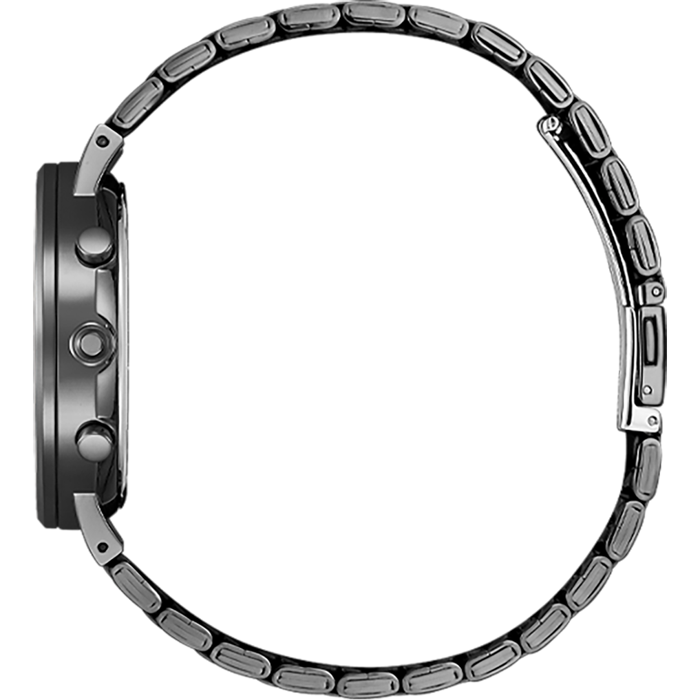 Citizen AN8227-53H Men’s Chronograph Watch – 42mm Gold-Plated Stainless Steel Case, Dark Grey Dial, Black Bracelet, Caliber 0520-C0A Quartz, 50M Water Resistant