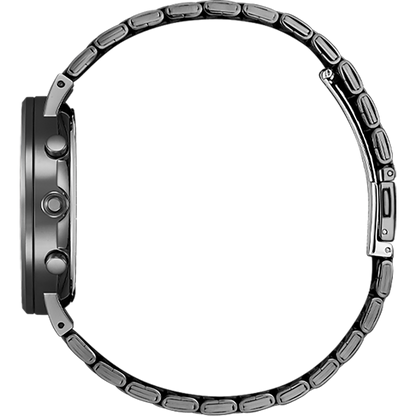 Citizen AN8227-53H Men’s Chronograph Watch – 42mm Gold-Plated Stainless Steel Case, Dark Grey Dial, Black Bracelet, Caliber 0520-C0A Quartz, 50M Water Resistant