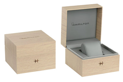 Hamilton H64615735 – Men's Khaki Pilot Automatic Watch, 42mm Stainless Steel Case with Black Dial, Day & Date Display, Black Calfskin Leather Strap, 80-Hour Power Reserve, 100M Water Resistance