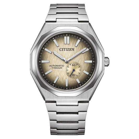 Citizen Zenshin 60 NK5020-58P – Men's Automatic Copper Dial Watch with Super Titanium Case & 60-Hour Power Reserve