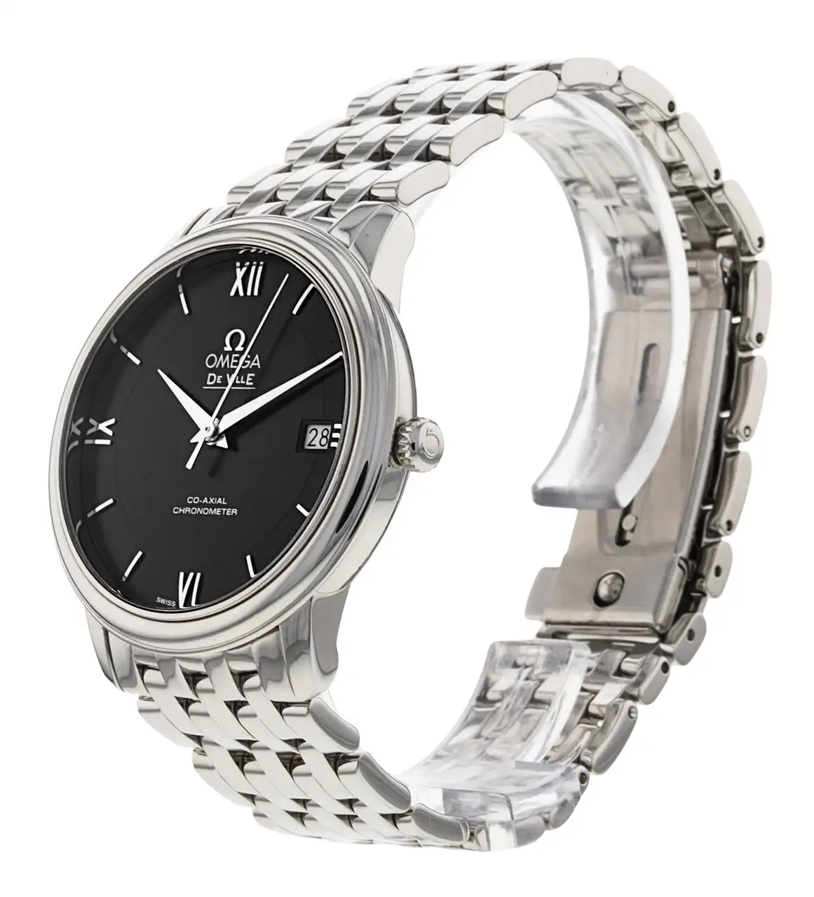 Omega De Ville Prestige Black Dial Stainless Steel Automatic Unisex Watch 424.10.37.20.01.001