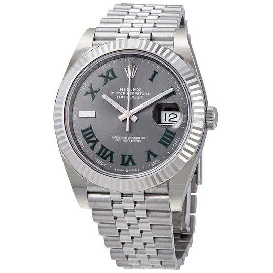 Rolex Datejust 126334 Slate Dial 41mm Men’s Automatic Watch – White Gold Fluted Bezel & Jubilee Bracelet