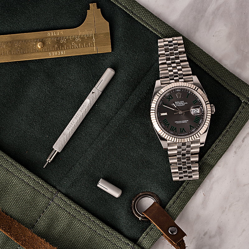 Rolex Datejust 126334 Slate Dial 41mm Men’s Automatic Watch – White Gold Fluted Bezel & Jubilee Bracelet