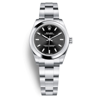 Rolex Oyster Perpetual 31 Automatic Chronometer Black Dial Stainless Steel Unisex Watch 177200-0019