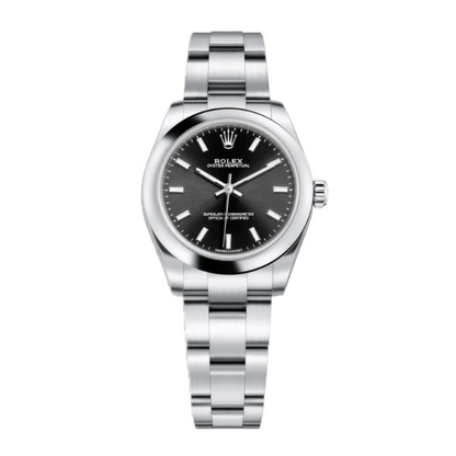 Rolex Oyster Perpetual 31 Black Dial Automatic Chronometer Stainless Steel Unisex Watch 177200-0019
