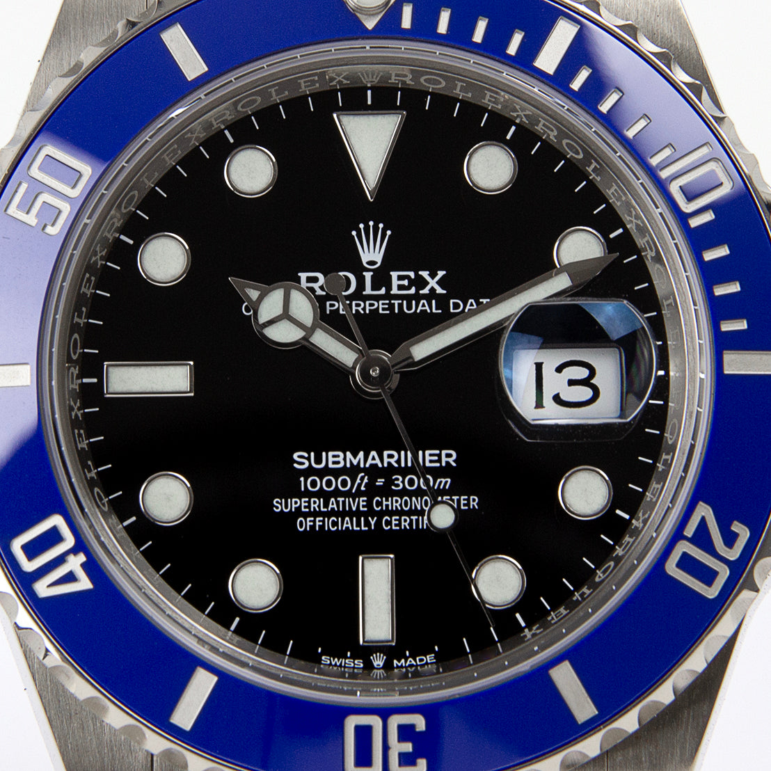 Rolex Submariner Date 41mm 18kt White Gold “Smurf” Blue Bezel Black Dial Men’s Automatic Watch 126619LB