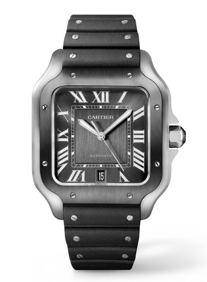 Cartier Santos Large Model Automatic Grey Dial Men's Watch WSSA0037