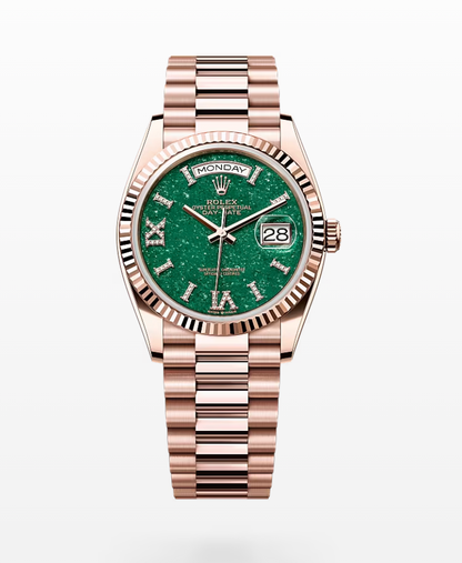 Rolex Day-Date Aventurine Dial Automatic Chronometer Diamond Unisex Watch 128235-0068