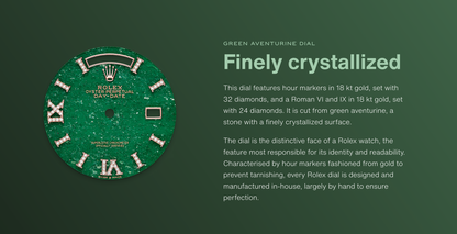 Rolex Day-Date Aventurine Dial Automatic Chronometer Diamond Unisex Watch 128235-0068