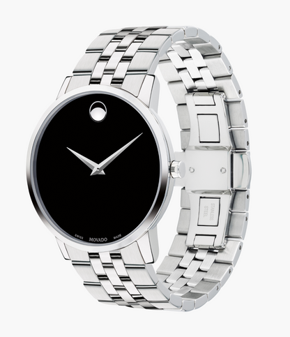 Movado Classic Museum Quartz Black Dial Unisex Watch 2100014