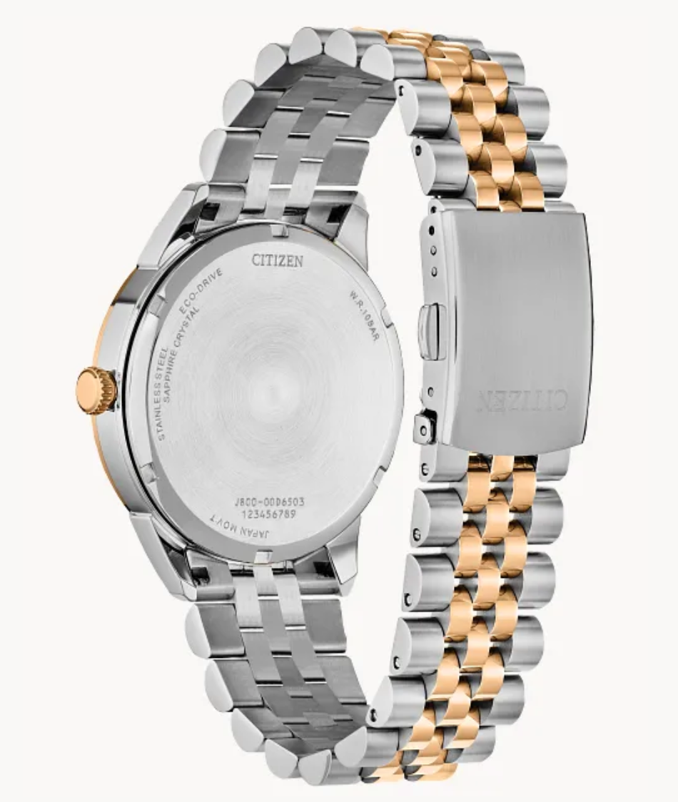 Citizen Rolan Eco-Drive Brown Dial Two-Tone Men’s Watch | Luxero