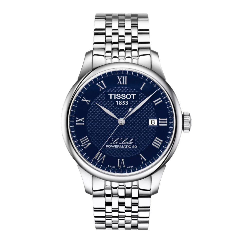 Tissot Le Locle Powermatic 80 Blue Dial Stainless Steel Automatic Men's Watch T006.407.11.043.00