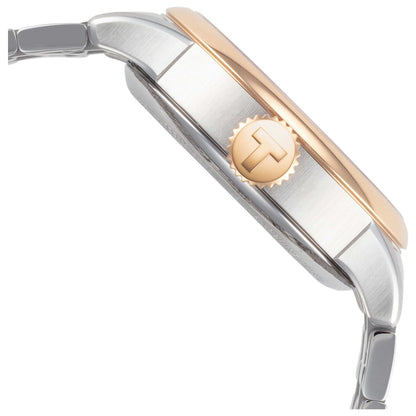 Tissot Chemin des Tourelles 32mm Mother of Pearl Dial Two-Tone Automatic Women Watch T099.207.22.118.02