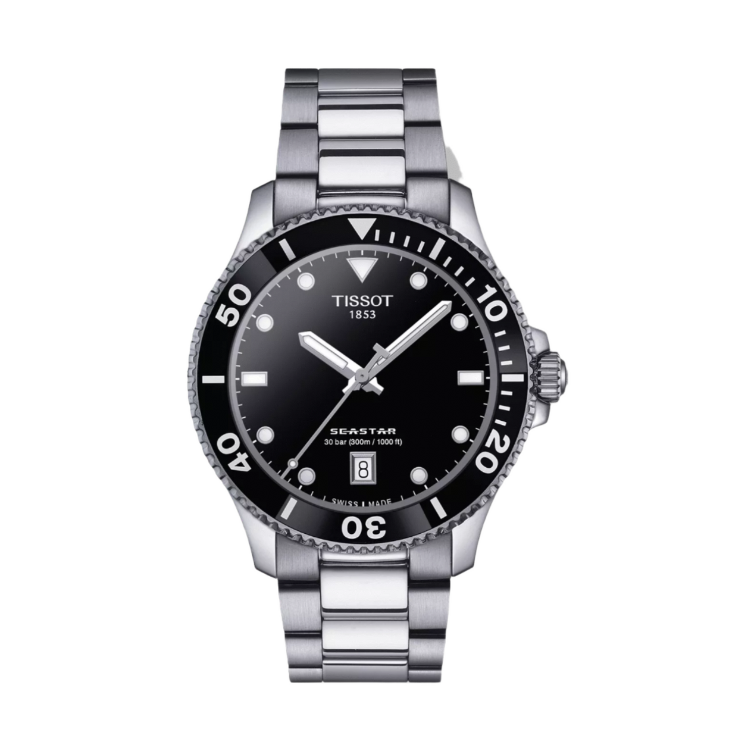Tissot Seastar 1000 40mm Black Dial Stainless Steel Quartz Dive Watch T120.410.11.051.00