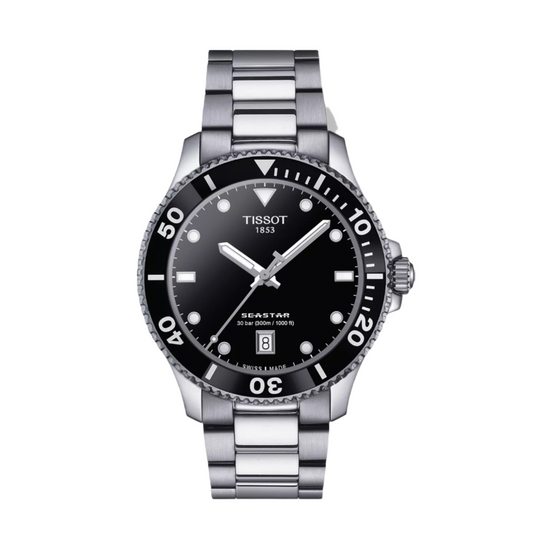 Tissot Seastar 1000 40mm Black Dial Stainless Steel Quartz Dive Watch T120.410.11.051.00