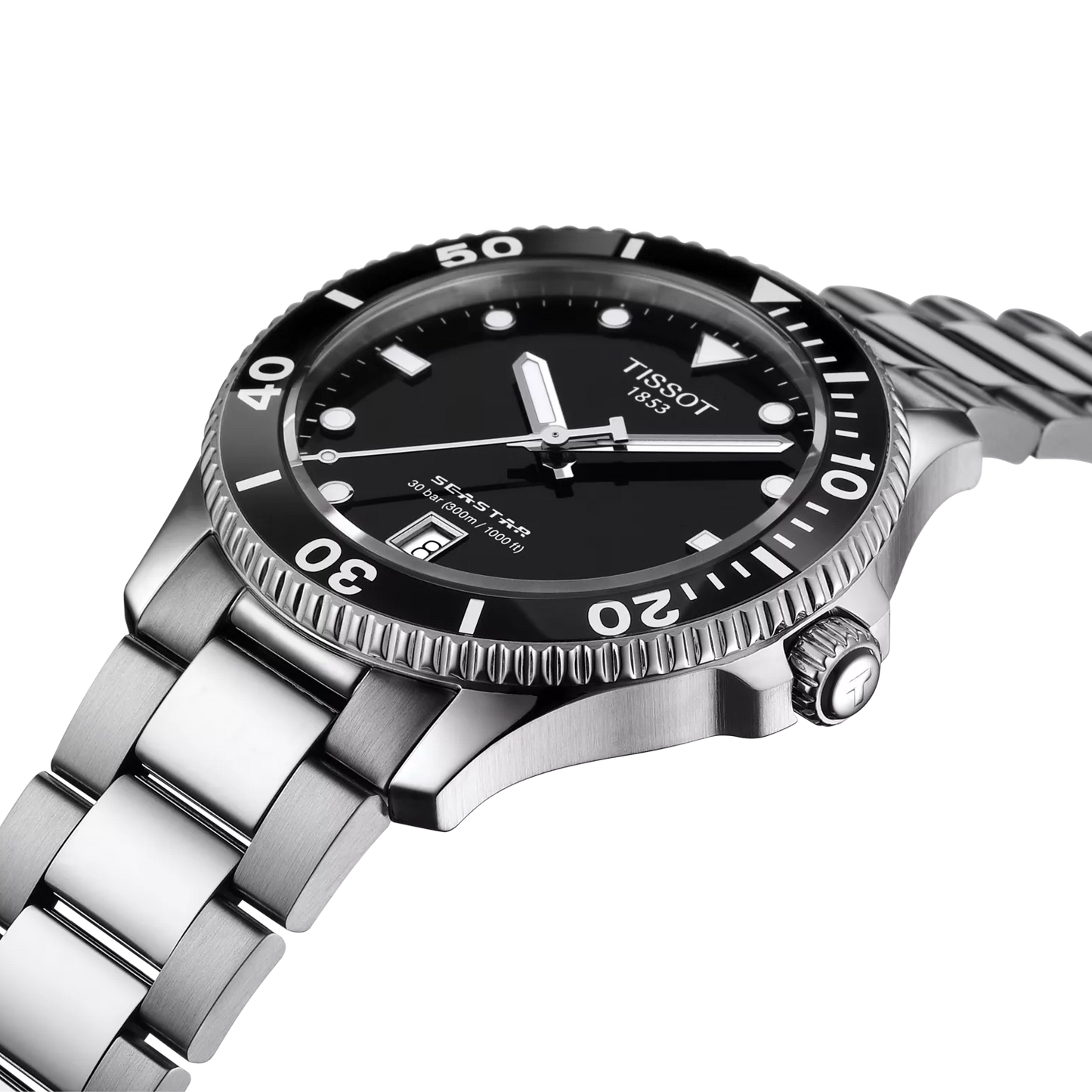 Tissot Seastar 1000 40mm Black Dial Stainless Steel Quartz Dive Watch T120.410.11.051.00