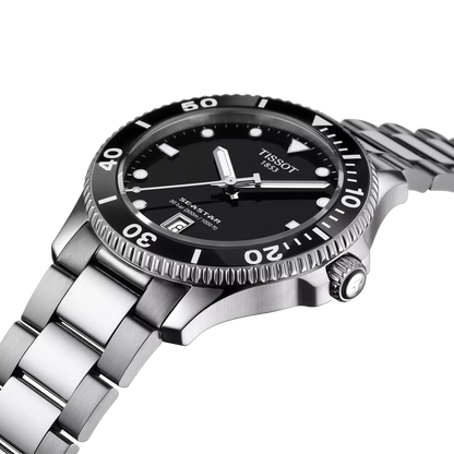 Tissot Seastar 1000 40mm Black Dial Stainless Steel Quartz Dive Watch T120.410.11.051.00