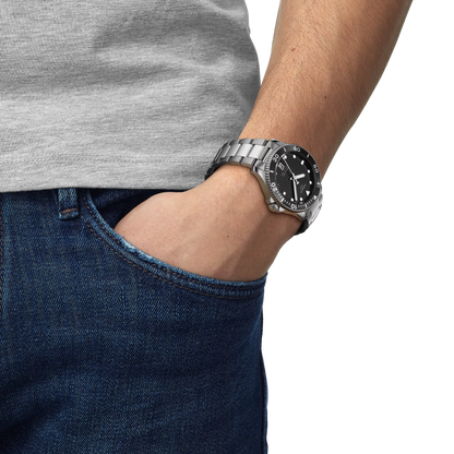 Tissot Seastar 1000 40mm Black Dial Stainless Steel Quartz Dive Watch T120.410.11.051.00
