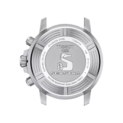 Tissot Seastar 1000 Chronograph Quartz Dive Watch with Black Dial & Red Bezel T120.417.11.051.01