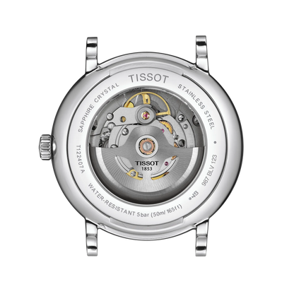 Tissot Carson Premium 40mm Silver Dial Automatic Watch with Brown Leather Strap T122.407.16.031.00