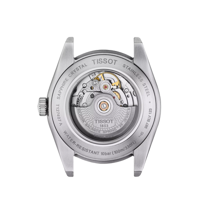 Tissot Gentleman Powermatic 80 Automatic Watch with Ice Blue Dial & Steel Bracelet T127.407.11.351.00