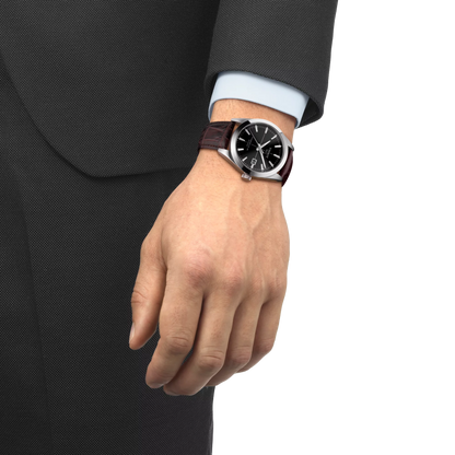 Tissot Gentleman Powermatic 80 Black Dial Brown Leather Automatic Watch T127.407.16.051.01