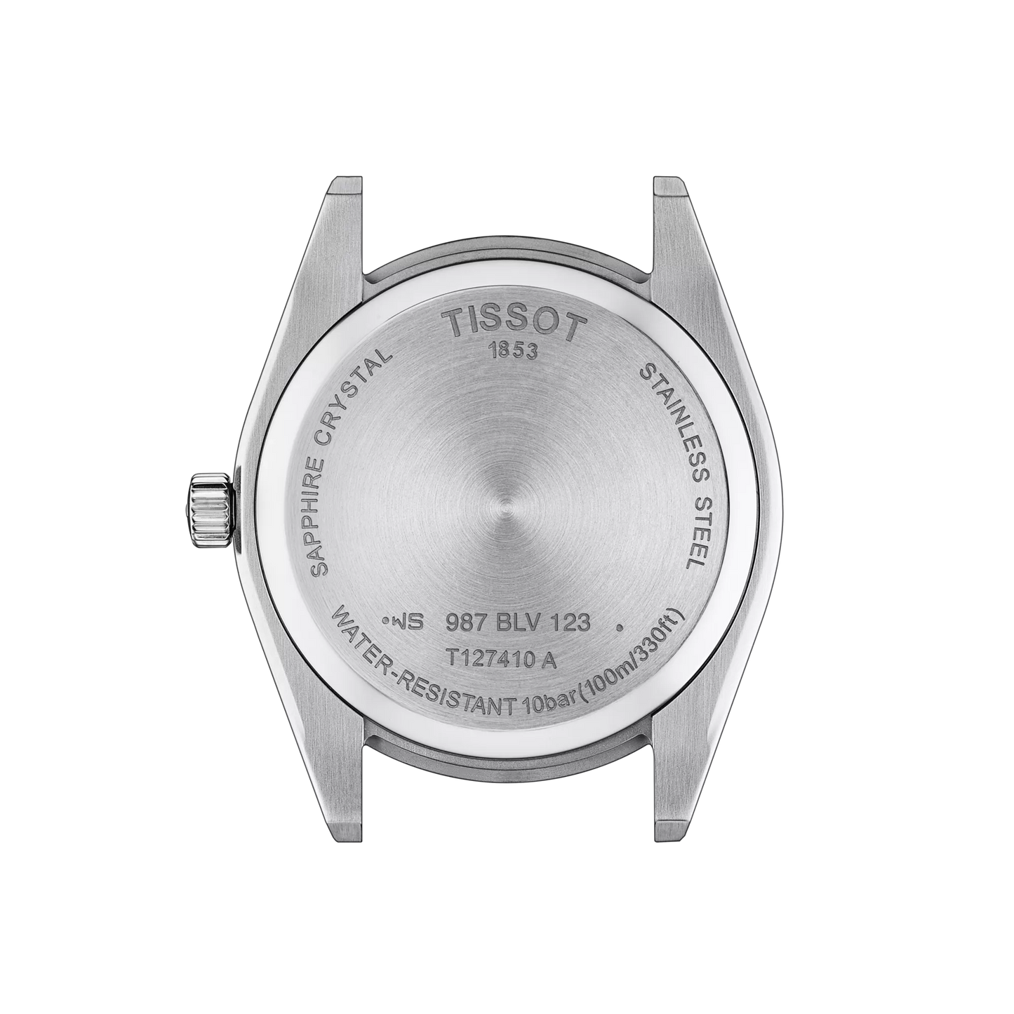 Tissot Gentleman Quartz Black Dial Stainless Steel Bracelet Sapphire Crystal Men's Watch T127.410.11.051.00