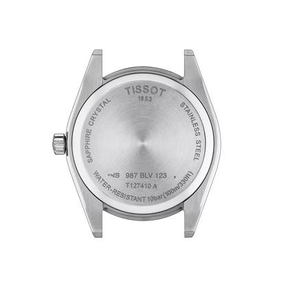 Tissot Gentleman Quartz Black Dial Stainless Steel Bracelet Sapphire Crystal Men's Watch T127.410.11.051.00