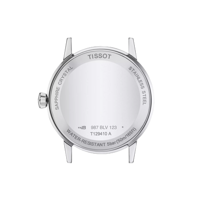 Tissot T-Classic Quartz White Dial Brown Leather Men's Watch T129.410.16.013.00