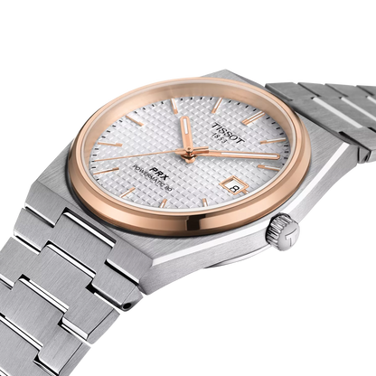 Tissot PRX Powermatic 80 Silver Dial Two-Tone Rose Gold Stainless Steel Men's Watch T137.407.21.031.00