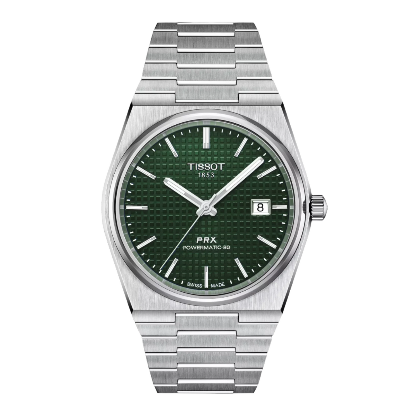 Tissot PRX Powermatic 80 Automatic Watch with Green Dial & Stainless Steel Bracelet T137.407.11.091.00