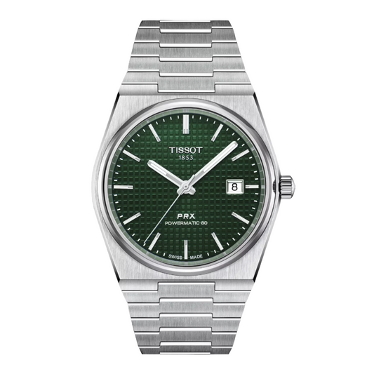 Tissot PRX Powermatic 80 Automatic Watch with Green Dial & Stainless Steel Bracelet T137.407.11.091.00