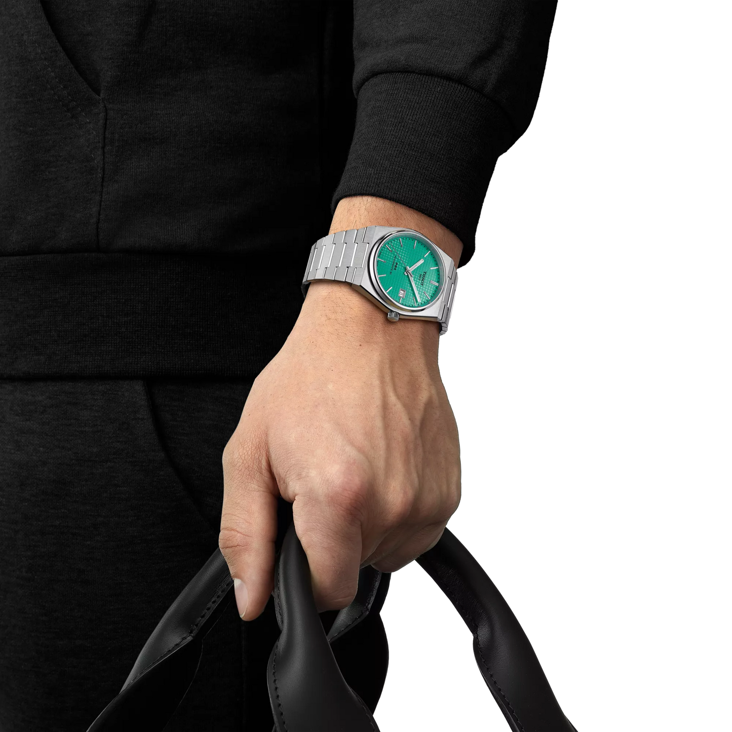 Tissot T-Classic 40mm Green Dial Automatic Watch with Stainless Steel Bracelet T137.407.11.091.01