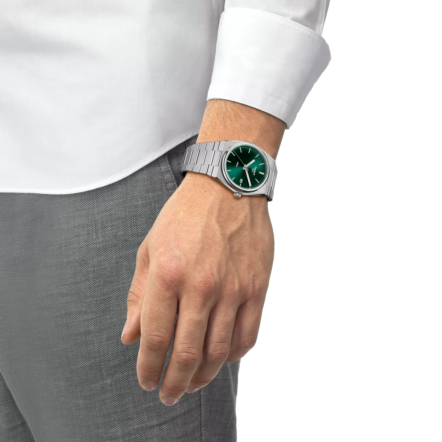 Tissot PRX T-Classic Quartz Green Dial Watch 40mm T137.410.11.091.00