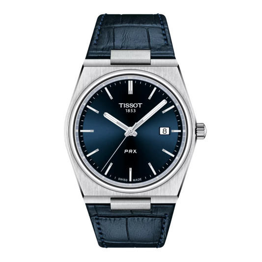 Tissot T-Classic 39mm Blue Dial Quartz Watch with Leather Strap T137.410.16.041.00