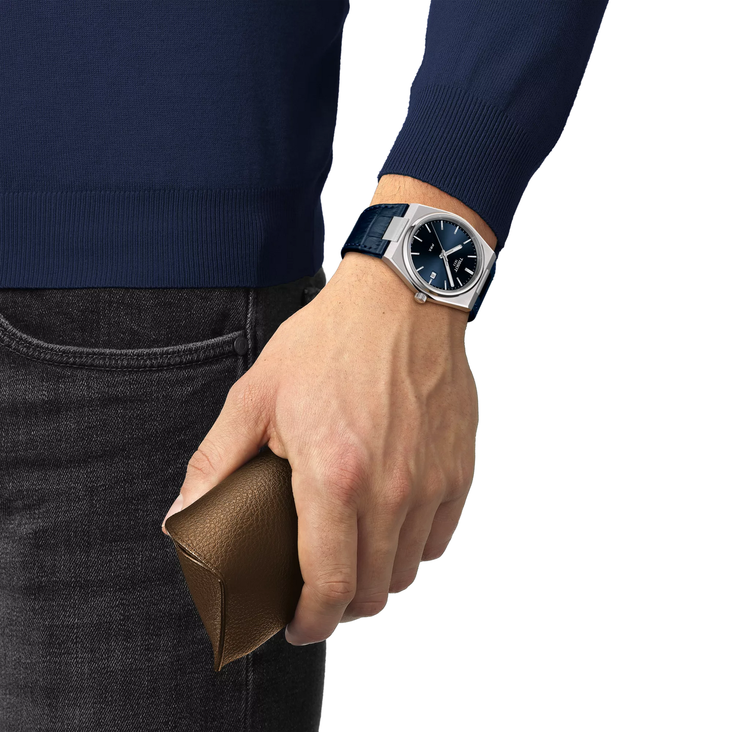 Tissot T-Classic 39mm Blue Dial Quartz Watch with Leather Strap T137.410.16.041.00