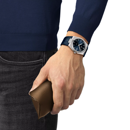 Tissot T-Classic 39mm Blue Dial Quartz Watch with Leather Strap T137.410.16.041.00