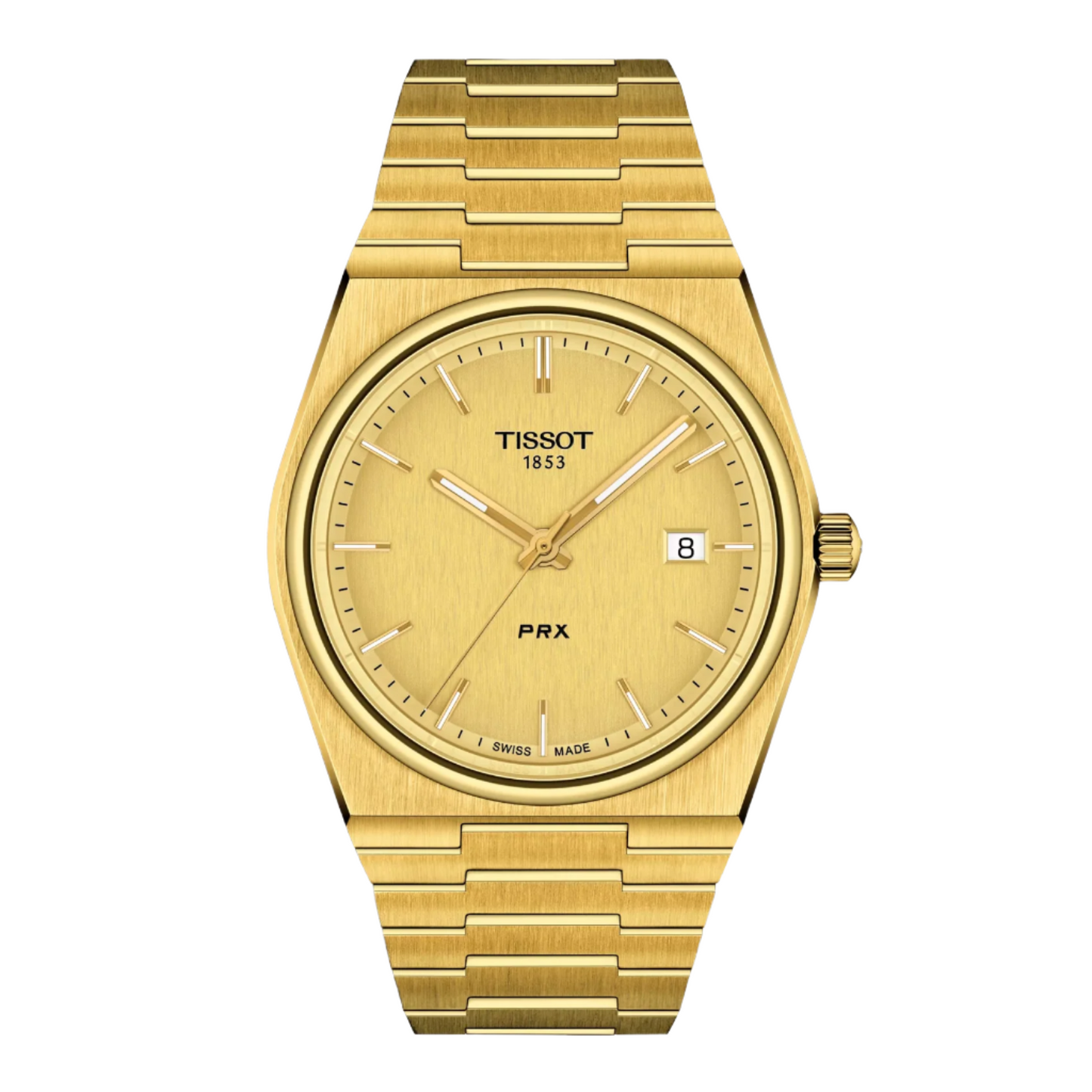 Tissot PRX 40mm Champagne Dial Quartz Watch in Yellow Gold PVD T137.410.33.021.00