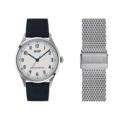 Tissot Heritage 1938 Silver Dial Blue Leather Strap Automatic Men's Watch T142.464.16.032.00