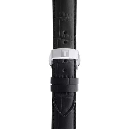 Tissot Le Locle Automatic Watch with Silver Dial & Black Leather Strap T006.407.16.033.00