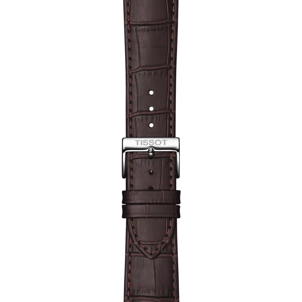 Tissot T-Classic Quartz White Dial Brown Leather Men's Watch T129.410.16.013.00