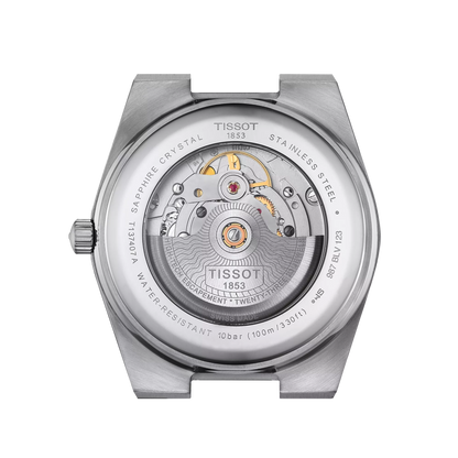 Tissot PRX Powermatic 80 Blue Dial 18kt Rose Gold Bezel Stainless Steel Men's Watch T931.407.41.041.00